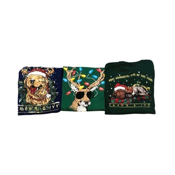 crown & ivy Other - Kids Holiday Shirt Bundle